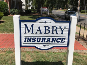 Signage for Mabry Insurance